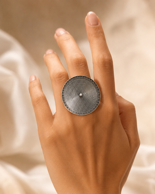 Vritta Statement Adjustable Ring