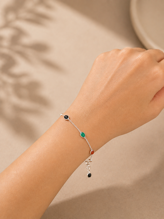 Mosaic Silver Bracelet