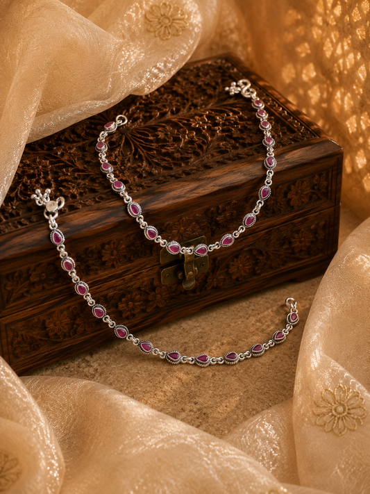 Gulabi Noor Anklet