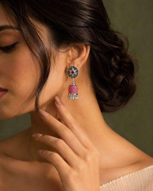 Gulabi Noor Jhumka