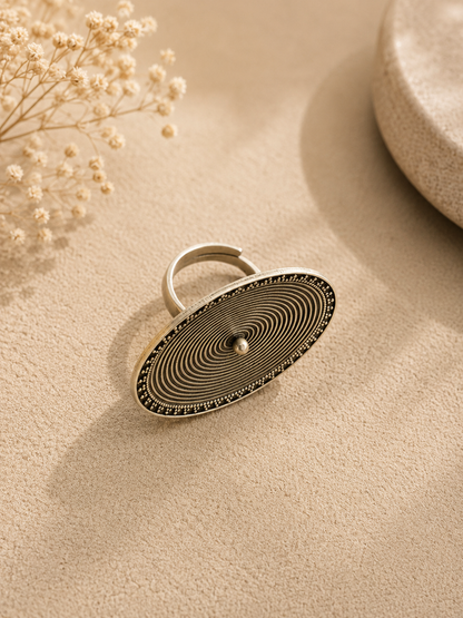 Vritta Statement Adjustable Ring