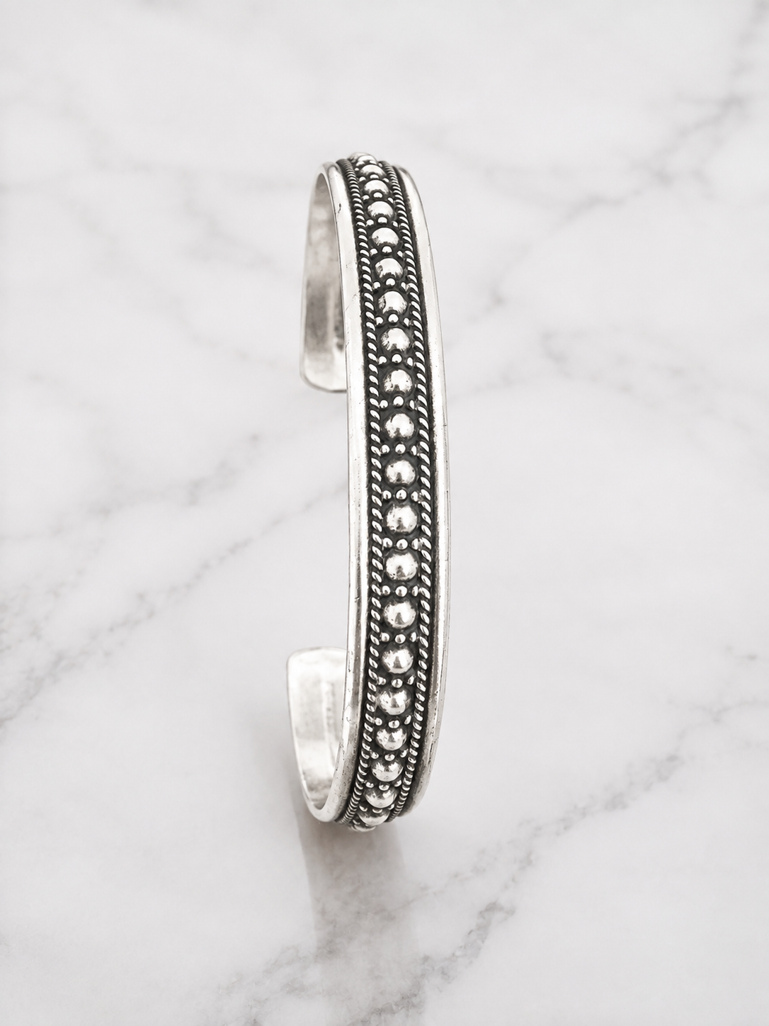 Classic Beaded Men’s Cuff Bracelet