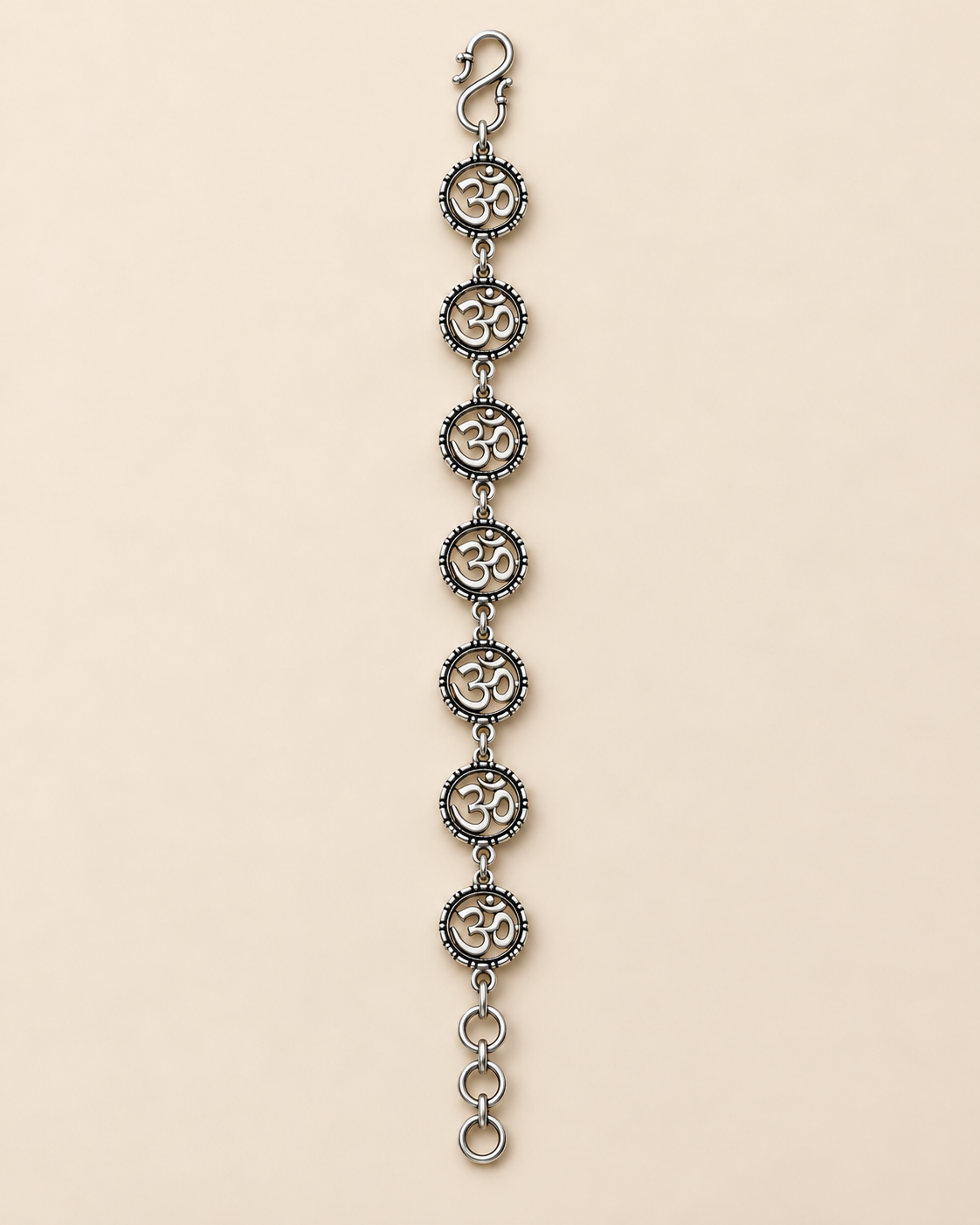 Om Silver Bracelet
