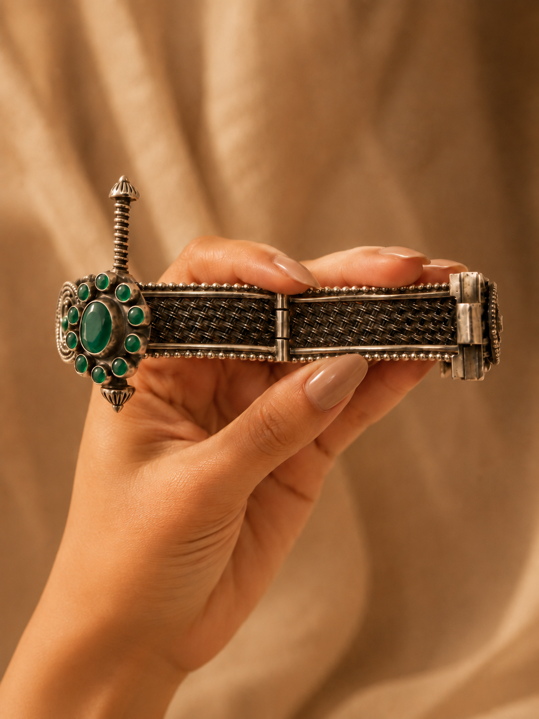 Manika Oxidized 925 Bangle