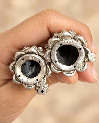 Lakshmi Ganesh Silver Moorti Pair