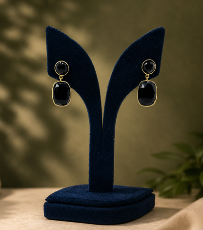 Noira Black Drop Earrings