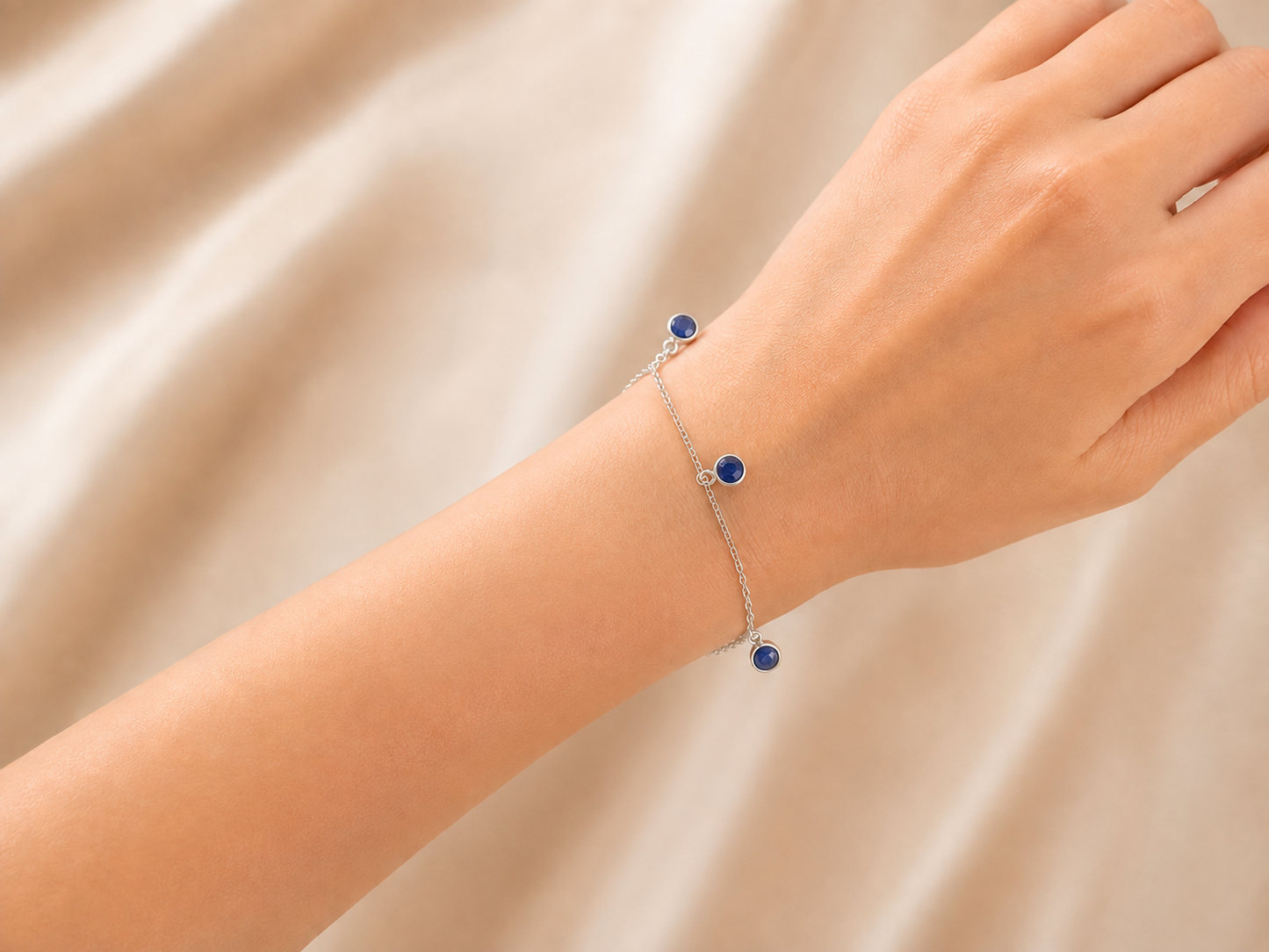 Cobalt Charm Bracelet