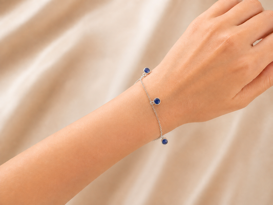 Cobalt Charm Bracelet
