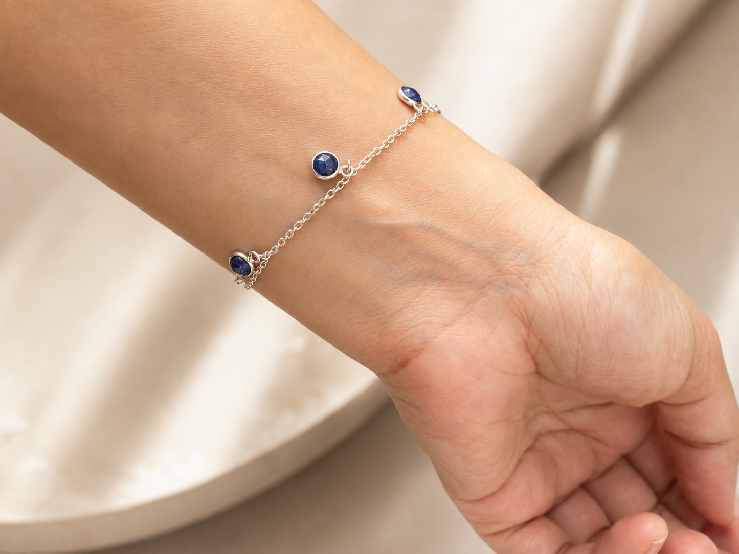 Cobalt Charm Bracelet
