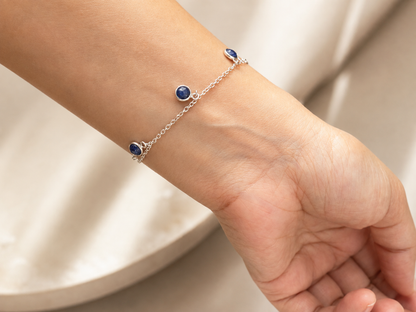 Cobalt Charm Bracelet