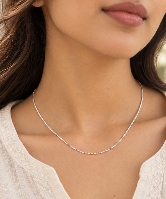 Elara Silver Box Chain