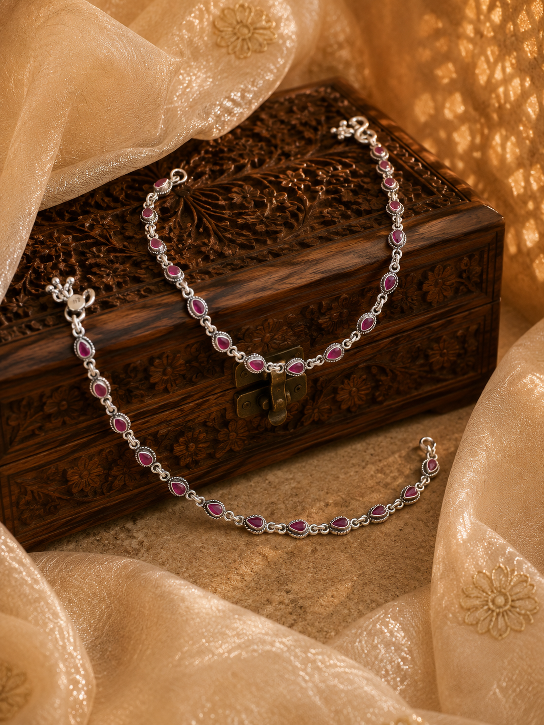 Gulabi Noor Anklet