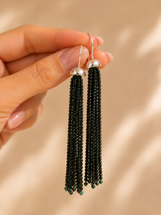 Ziya Beaded Tassel Earrings