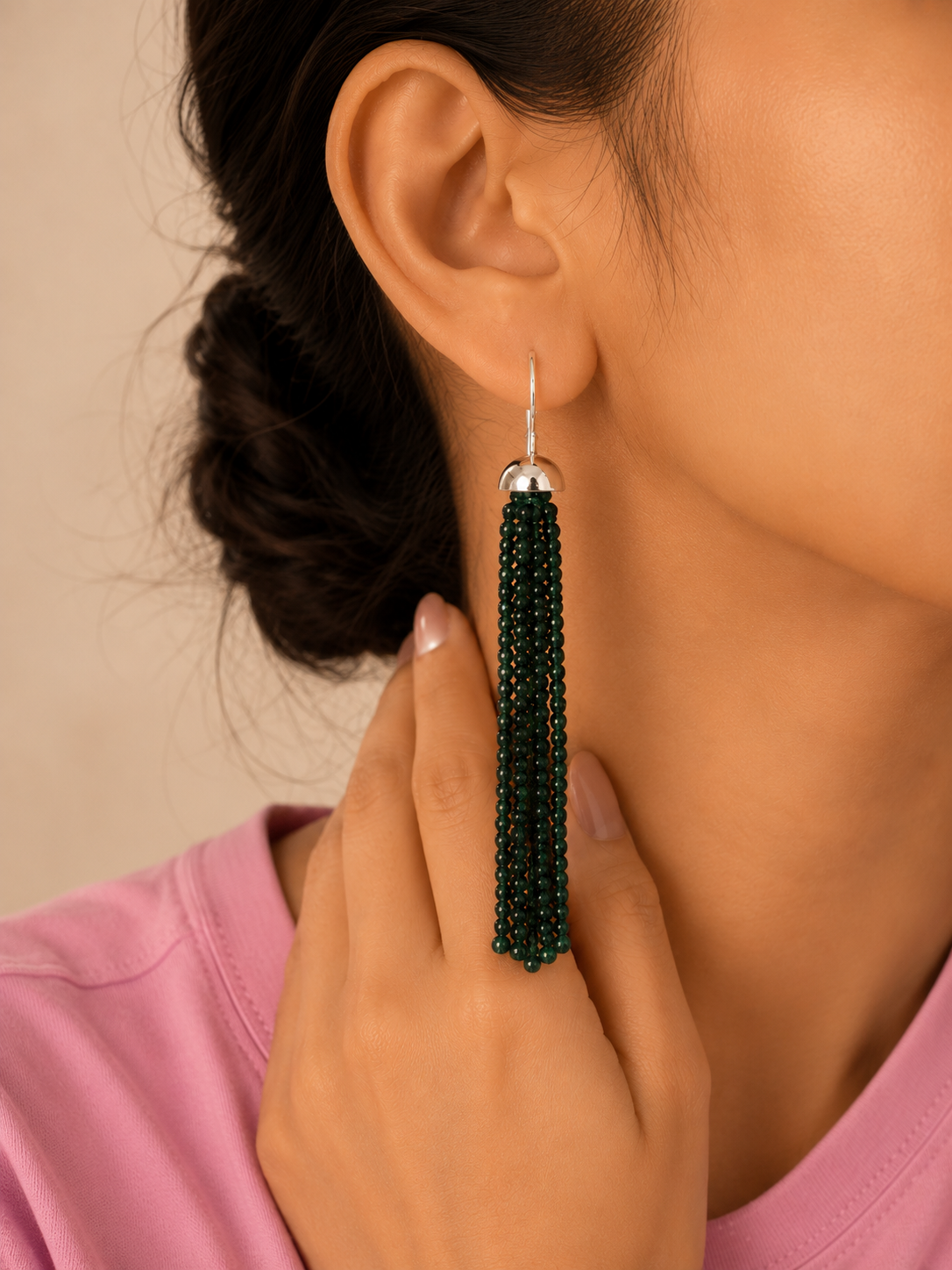 Ziya Beaded Tassel Earrings