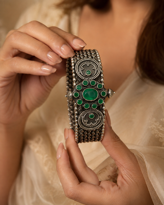 Manika Oxidized 925 Bangle
