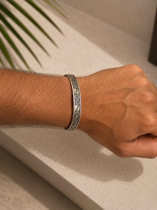 Spiral Heritage Men's Cuff Bracelet