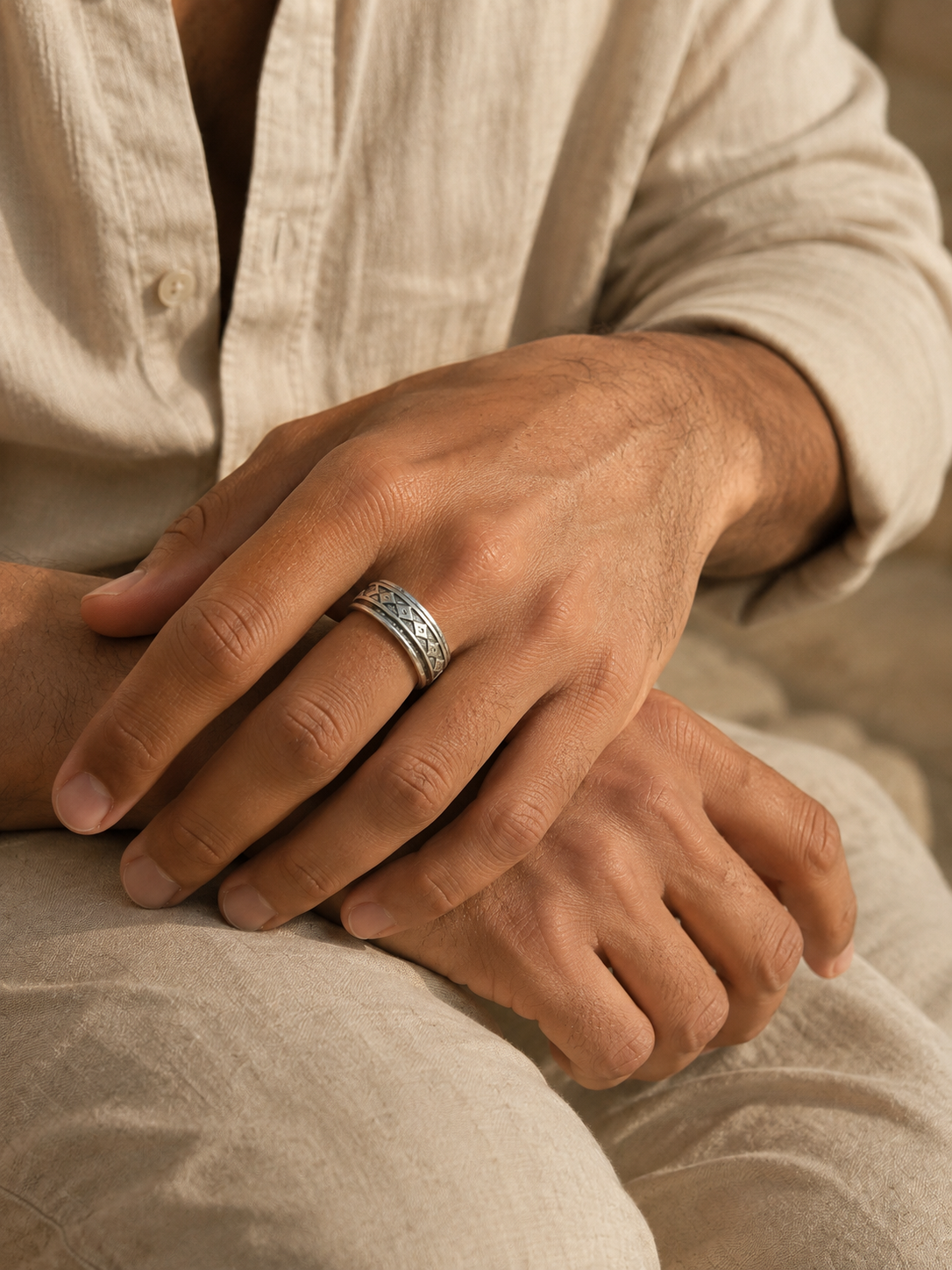Zavian Oxidized Silver Ring