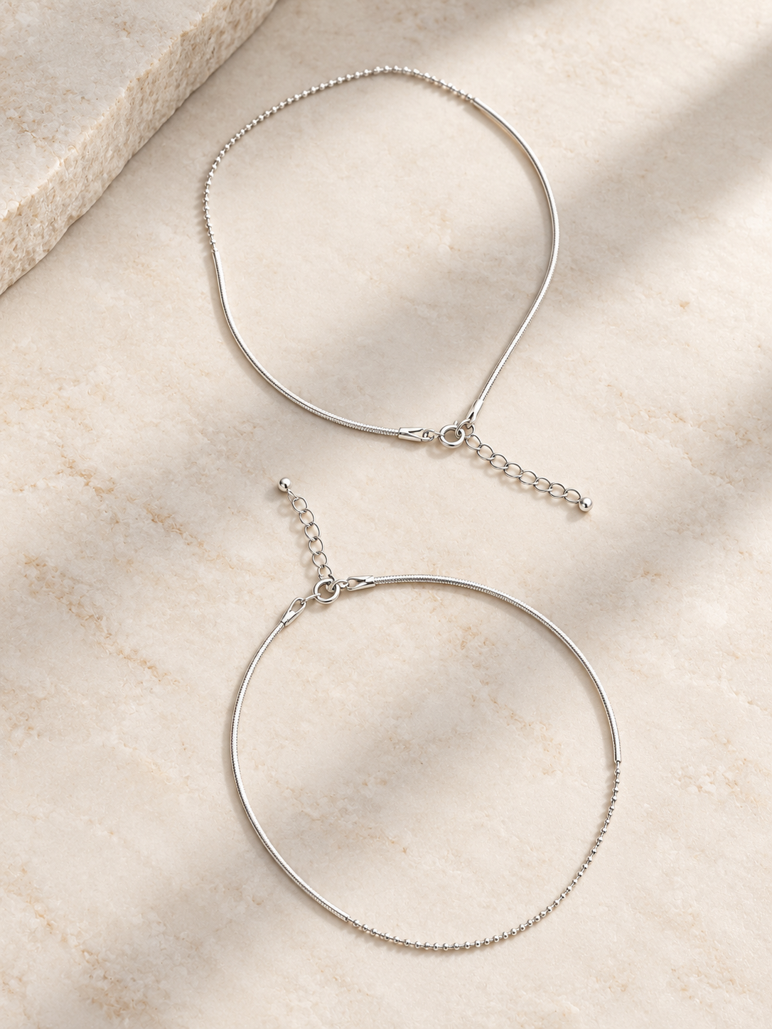 Ruhika Silver Anklets