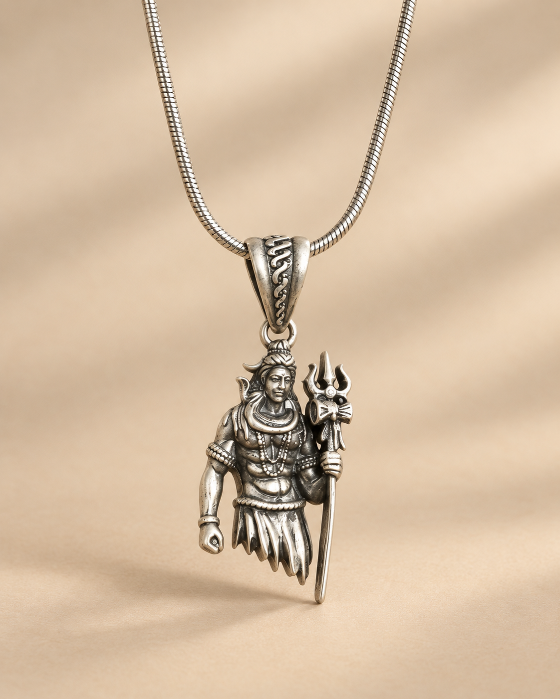 Lord Shiva Silver Pendant