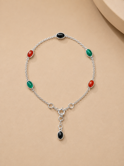 Mosaic Silver Bracelet