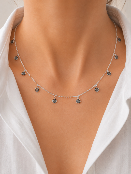 Nyra Grey Drop Chain