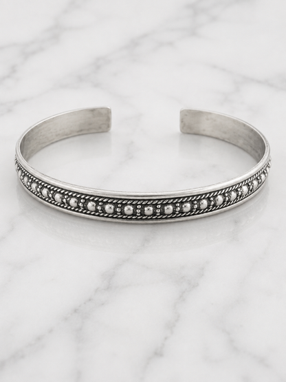 Classic Beaded Men’s Cuff Bracelet