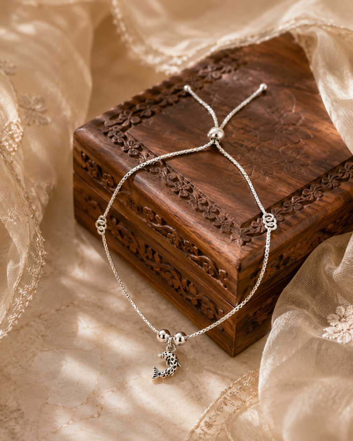 Leher Dolphin Anklet