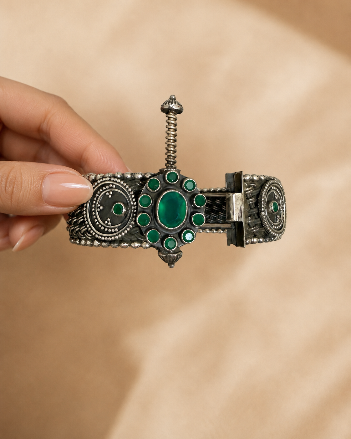 Manika Oxidized 925 Bangle