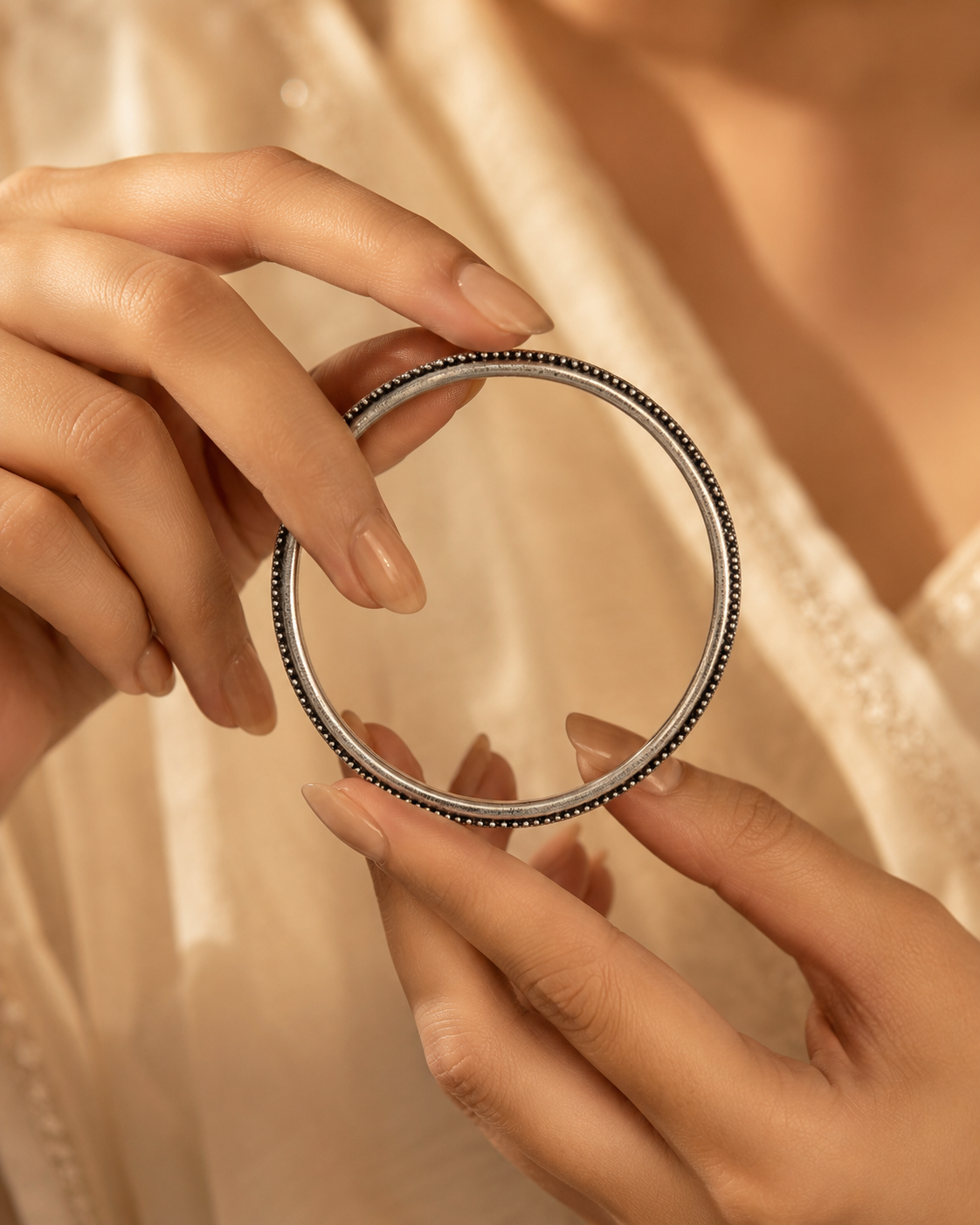 Nazm Oxidized Bangle